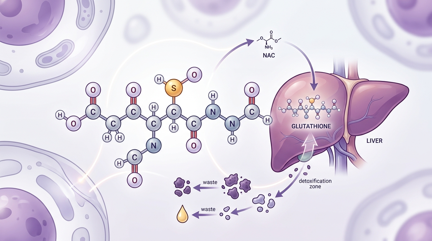 NAC N-Acetyl Cysteine supplement for glutathione and detox
